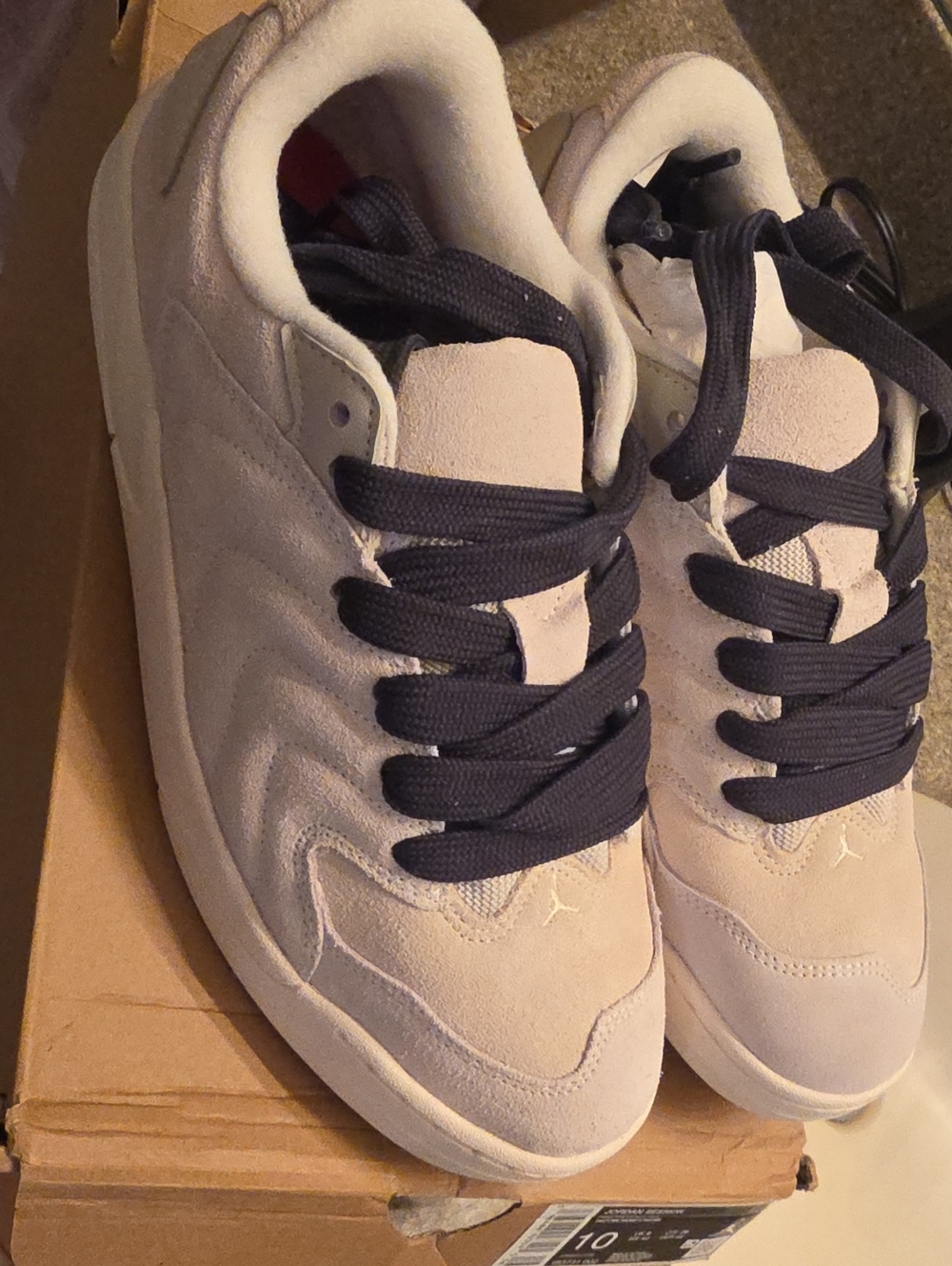 Jordan Men's Suede Sneakers in Light Gray Mens 10
